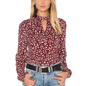 Jack By BB Dakota Aheesha Blouse Burnt Red XS